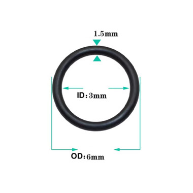 FFKM sealing o-ring Φ4mm electrode hole M8 - pack of 5