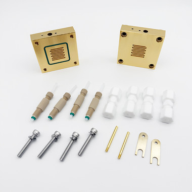 AEM Water Electrolyzer,Nickel plated with gold，Serpentine Channel,4c㎡ 2x2cm,channel width 1.5mm